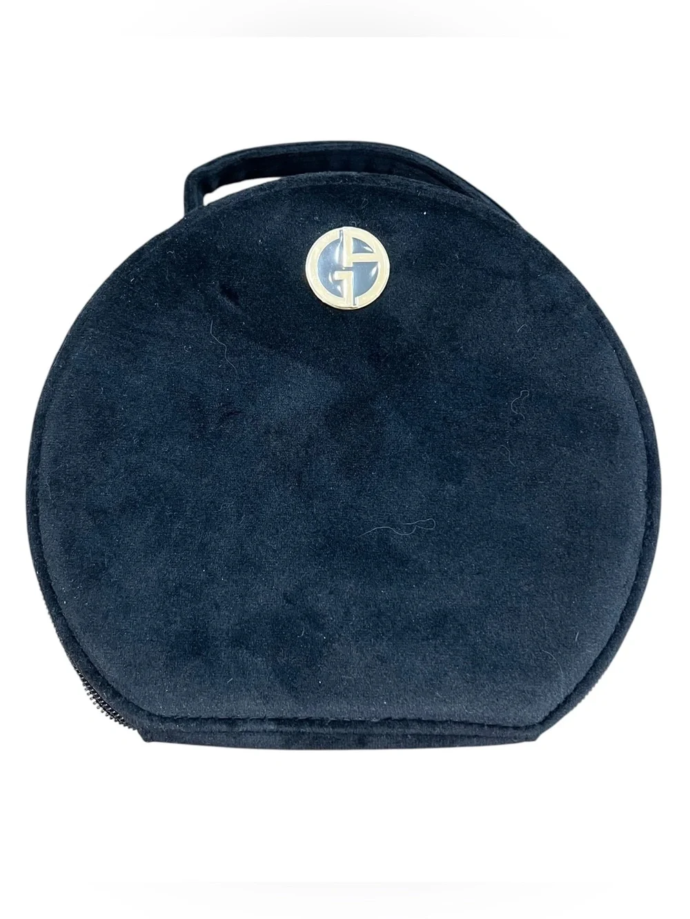 Giorgio Armani Velvet Toiletry Bag Navy Blue Travel Cosmetic Pouch NEW